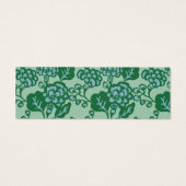 Groen en Blauw Levendig en Vet Bloempatroon Label Mini Visitekaartjes (Achterkant)