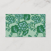 Groen en Blauw Levendig en Vet Bloempatroon Visitekaartje (Achterkant)