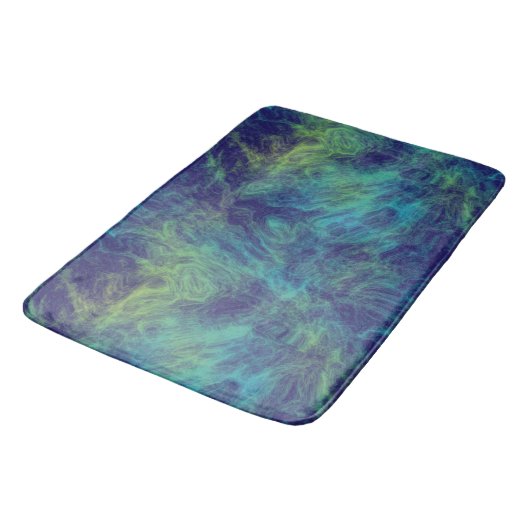 groen en blauw Marmer abstract Badmat (Gekanteld)