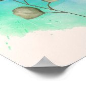 Groen en blauw minimalistisch Poster (Hoek)