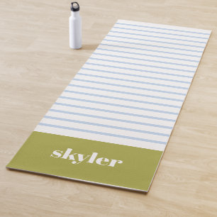 Groen en Blauw Modern Strepen Merken Yogamat
