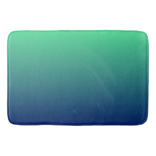 Groen en blauw ombre badmat