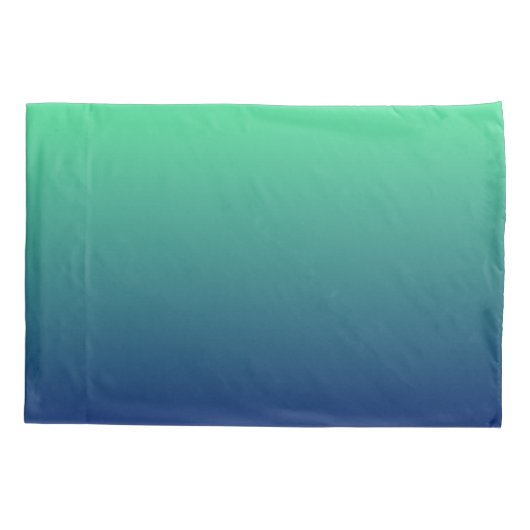 Groen en blauw ombre kussensloop (Achterkant)