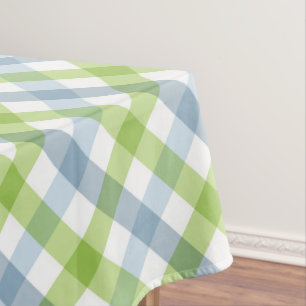 Groen En Blauw Pastel Gekruist Geruit Tafelkleed