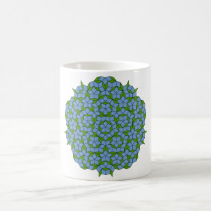 Groen en blauw Penrose Rhombus Patroon Koffiemok