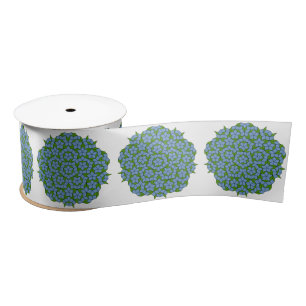Groen en blauw Penrose Rhombus Patroon Lint