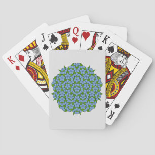 Groen en blauw Penrose Rhombus Patroon Pokerkaarten