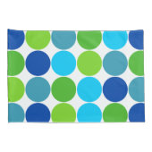 Groen en blauw pokstip kussensloop (Achterkant-Rechts)