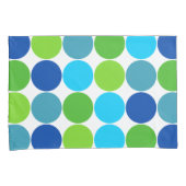 Groen en blauw pokstip kussensloop (Voorkant-Rechts)