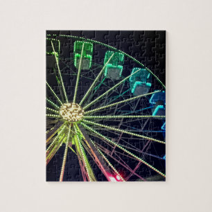 Groen en blauw reuzenrad legpuzzel