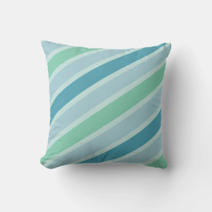 Groen en blauw Stripes Modern Patroonontwerp Kussen