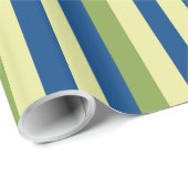 Groen en blauw Stripes Patroon Cadeaupapier (Rol Hoek)