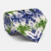 Groen en blauw stropdasverf stropdas (Opgerold)