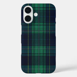 Groen en Blauw Tartan Pset iPhone 16 Hoesje