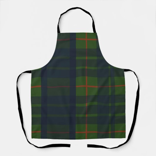 Groen en Blauw Tartan Pset Schort (Voorkant)