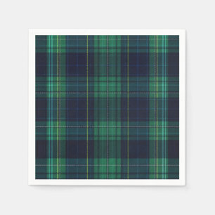 Groen en Blauw Tartan Pset Servet