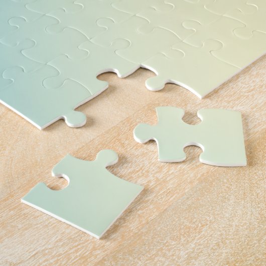 Groen en blauw verloop, moeilijk opwindend legpuzzel (Zijkant)