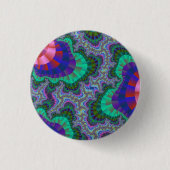 Groen en blauw vistuig ronde button 3,2 cm (Voorkant)