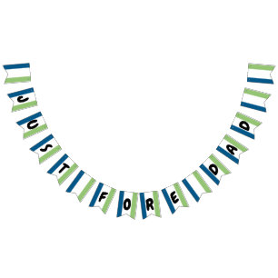 Groen en blauw vlaggetjes
