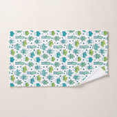 Groen en blauw Waterverf Succulent Patroon Bad Handdoek (Handdoek)