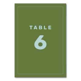 Groen en blauw Wes Anderson Geïnspireerd tabelnumm Kaart
