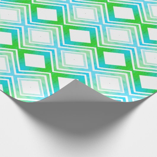 Groen en Blauwgroen Patterned Om het even welke Om Cadeaupapier (Hoek)