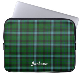 Groen en Blues Tartan Pattern Laptop Sleeve