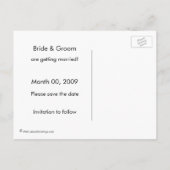 Groen en Bruin Bewaar de datum Foto Briefkaarten (Achterkant)