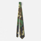 Groen en bruin Camouflaged Pattern Stropdas (Achterkant)