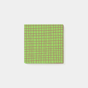 Groen en Bruin Check Patroon Stijlvol Post-it® Notes