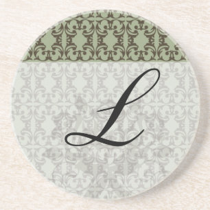 groen en bruin  demaspatroon van de olijf zandsteen onderzetter