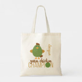 Groen en bruin gevogelte tote bag (Achterkant)