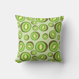 Groen En Bruin Kiwi Patroon Kussen