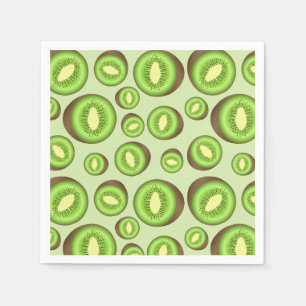 Groen En Bruin Kiwi Patroon Servet