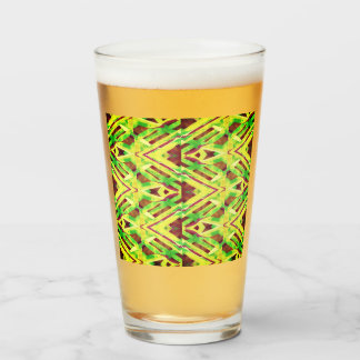 Groen en bruin patroon glas