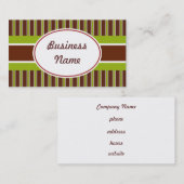 Groen en bruin  Visitekaartje (Voorkant / Achterkant)