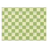 Groen en Crème Geruit Tegel Patroon Tafelkleed (Voorkant (Horizontaal))