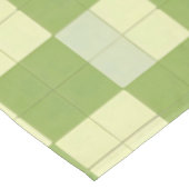Groen en Crème Geruit Tegel Patroon Tafelkleed (Gekanteld)