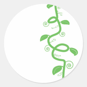 Groen en de Beanstalk Ronde Sticker