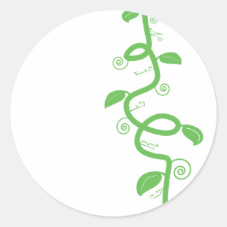 Groen en de Beanstalk Ronde Sticker