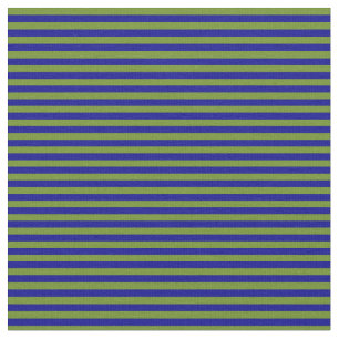 Groen en donkerblauw gestreept/gelijnd patroon stof