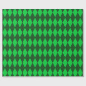 Groen en en kalkgroen Harlequin Pattern Cadeaupapier (Vlak)