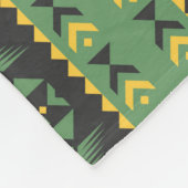 Groen en geel boerenland fleece deken (Hoek)