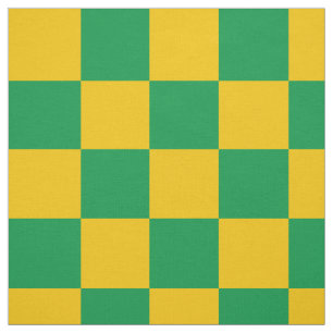 Groen en geel dambordpatroon stof
