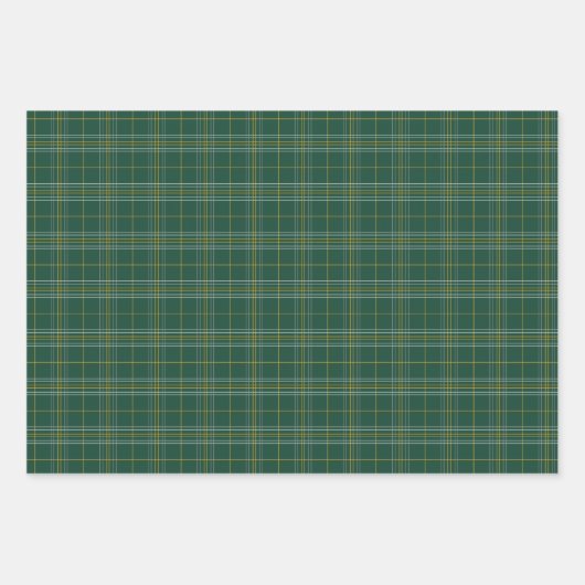 Groen en Geel Goud Gemengde Patronen Inpakpapier Vel (Voorkant 3)