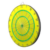 Groen en geel, helder dart-bord dartbord (Voorkant Rechts)