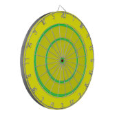 Groen en geel, helder dart-bord dartbord (Voorkant Links)