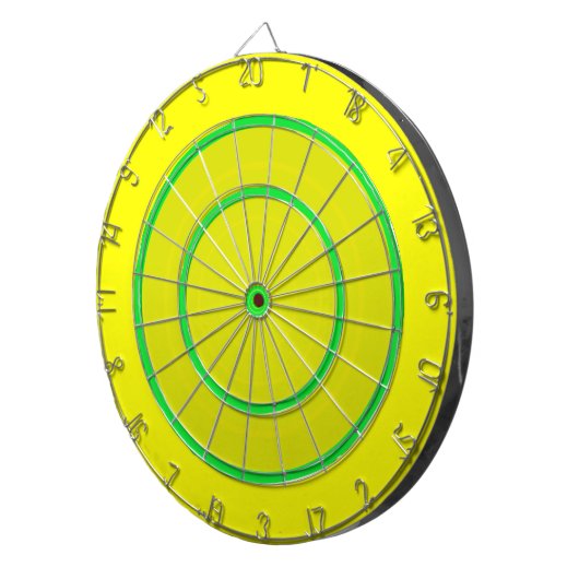 Groen en geel, helder dart-bord dartbord (Voorkant Rechts)