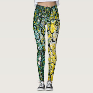 Groen en Geel Leggings