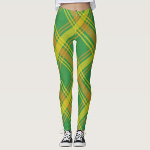 Groen en geel leggings